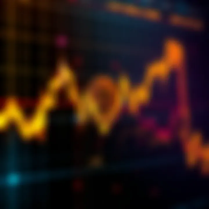 A line graph showing a decline in Bitcoin prices, highlighting market volatility and concern among traders.