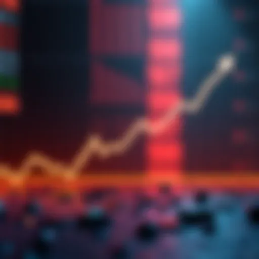 A downward trending line graph representing the decline in Bitcoin's price over time.