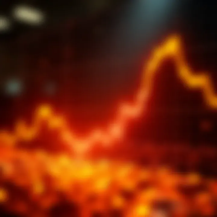 Graph showing a downward trend in Bitcoin price, symbolizing market sentiment changes.