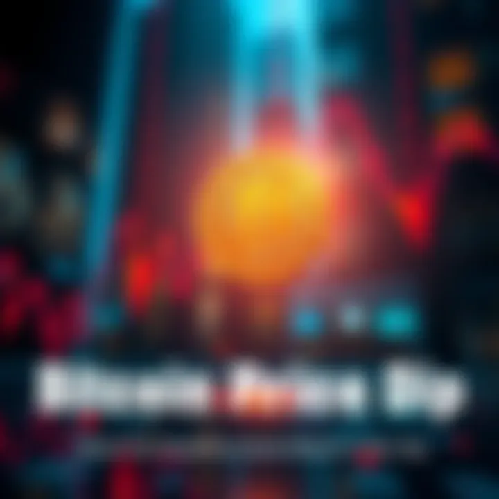 A graphic showing Bitcoin prices dropping with arrows pointing down, symbolizing market decline and buyer sentiment.