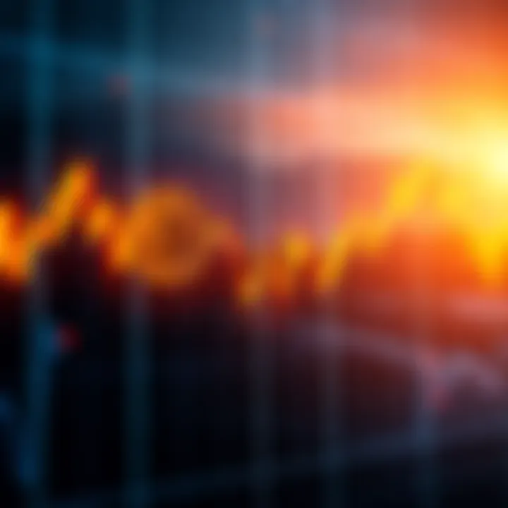 A chart showing a downward trend in Bitcoin prices with buy signals highlighted, representing a buying strategy during dips.