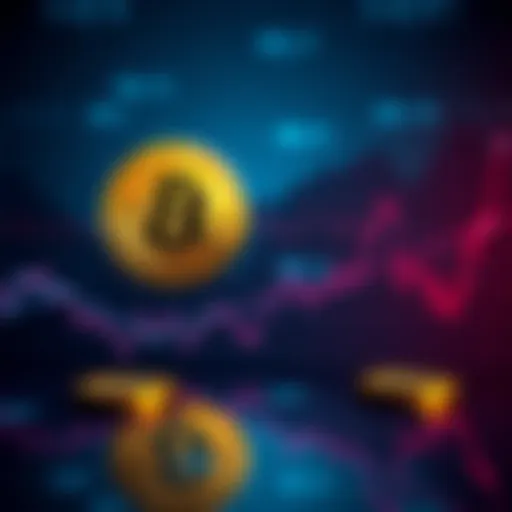 Graph showing Bitcoin price drop with dollar cost averaging concept