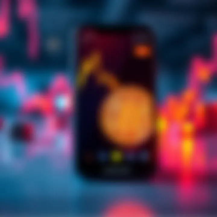 A smartphone displaying a Bitcoin graph with a downward trend, symbolizing a market dip