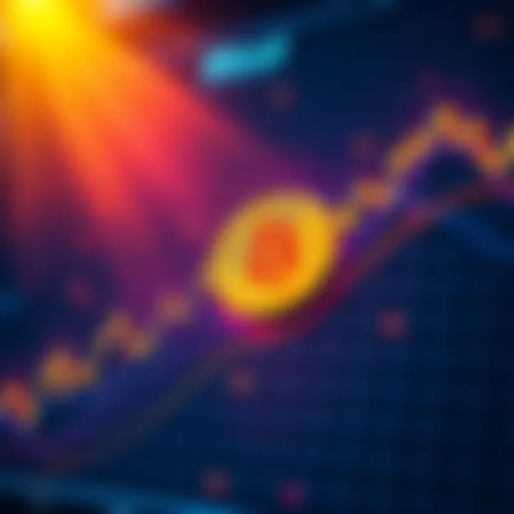 A downward trend line representing Bitcoin's recent price dip on a digital chart