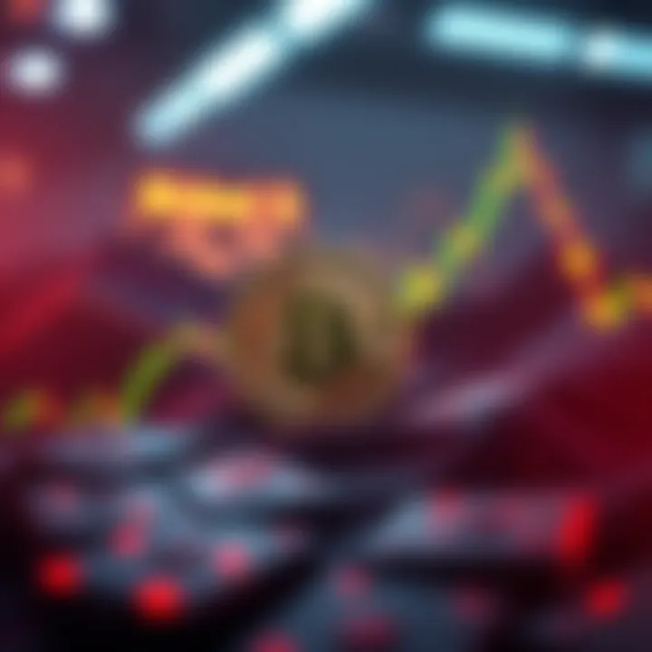 Bitcoin price chart showing a significant drop below $85K with liquidation impact