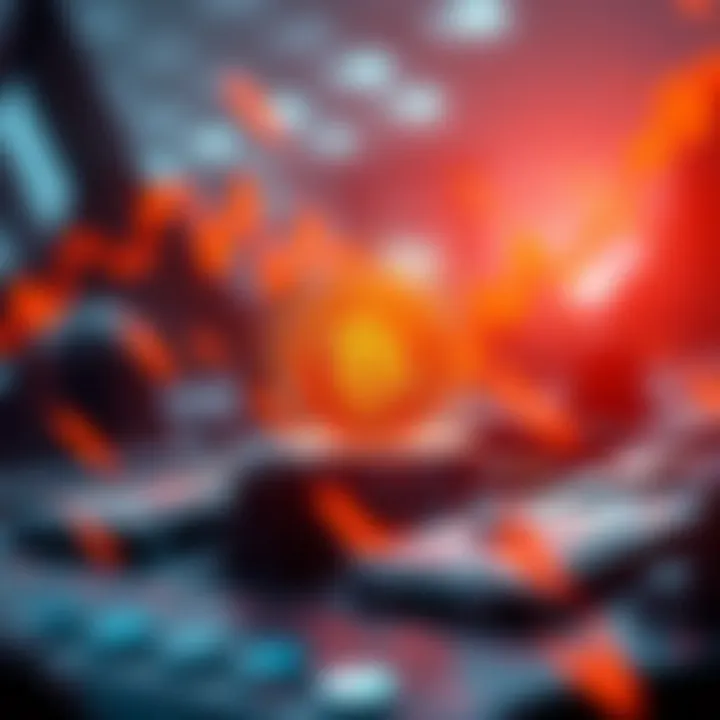 A graphic showing a steep decline in Bitcoin value, illustrating a 50% drop from its peak, with a chart and falling arrow.