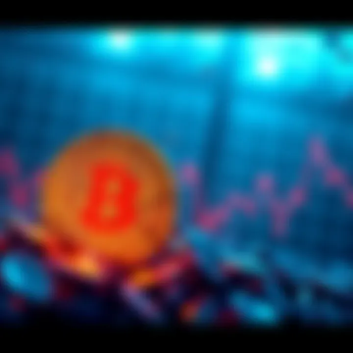 Graph showing Bitcoin price decline with more coins held at a loss than profit