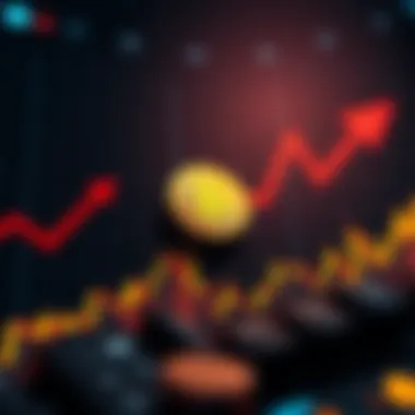 Bitcoin Price Drop A graph showing a downward trend in Bitcoin prices with a red arrow indicating the decline.