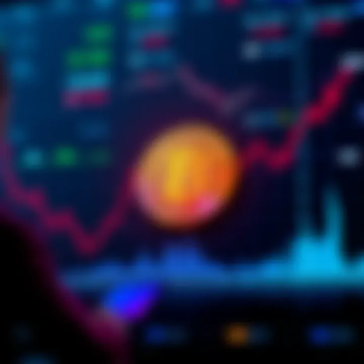 Graph showing Bitcoin price surge above 75K with investors analyzing market trends