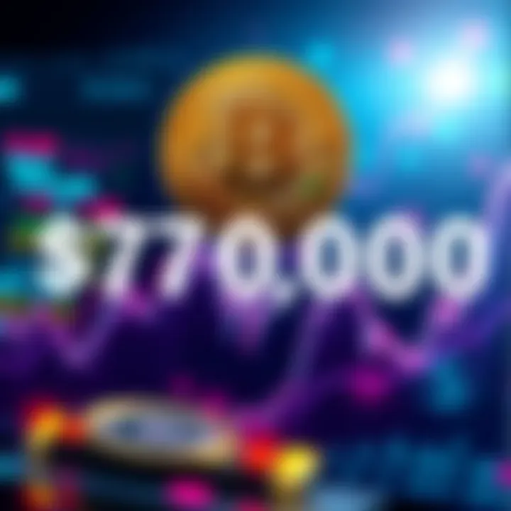 Bitcoin price surge Graph showing Bitcoin price rising to $71,000 with a digital currency theme
