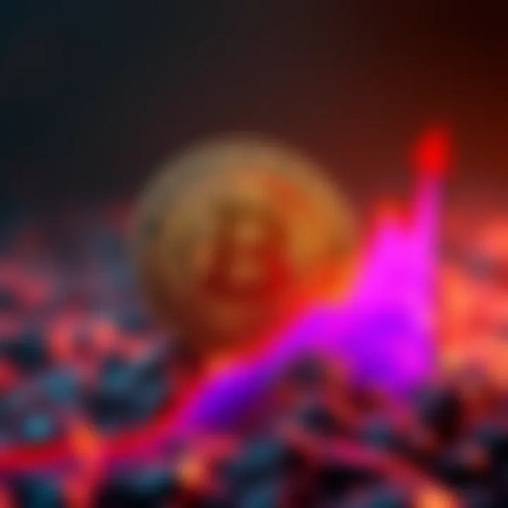 Bitcoin logo with an upward trending graph symbolizing its price increase during market doubts