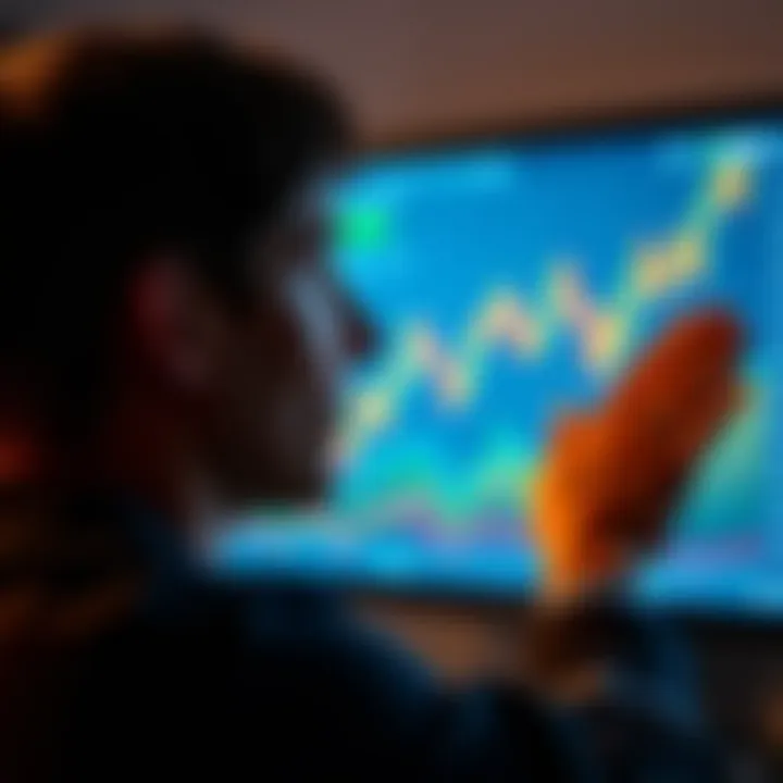 Bitcoin Price Surge A person looking at a screen showing Bitcoin's price rising above 80K, expressing a mix of excitement and disappointment after buying at 110K.