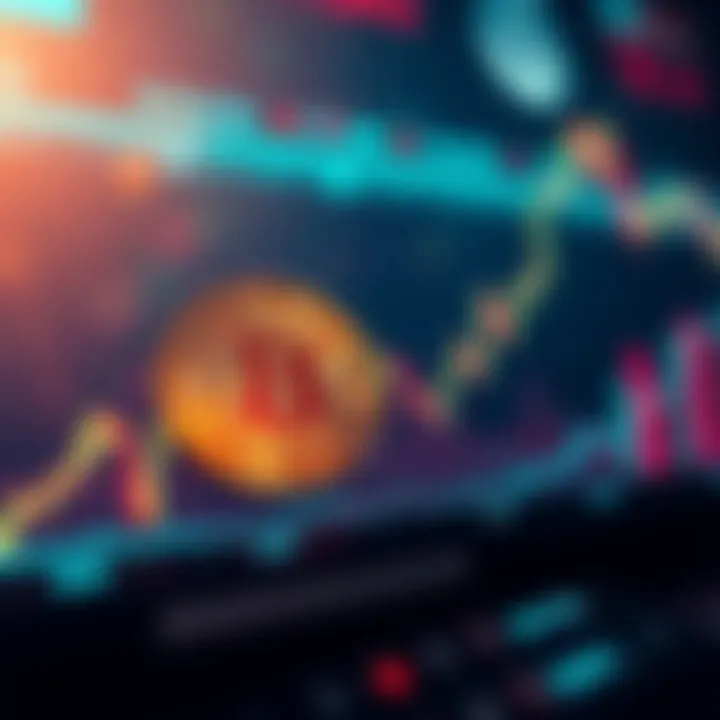 Graph showing Bitcoin's price trend with signs of an overbought market