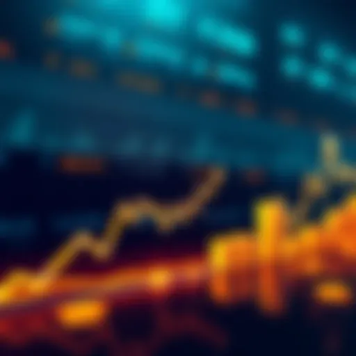 A graph showing Bitcoin's predicted price trends leading up to 2040, with upward and downward arrows indicating market fluctuations.