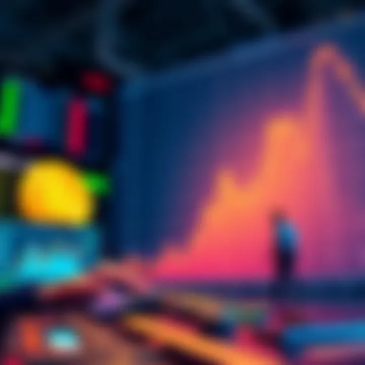 A graph showing a sharp increase in Bitcoin prices with traders analyzing the trends.