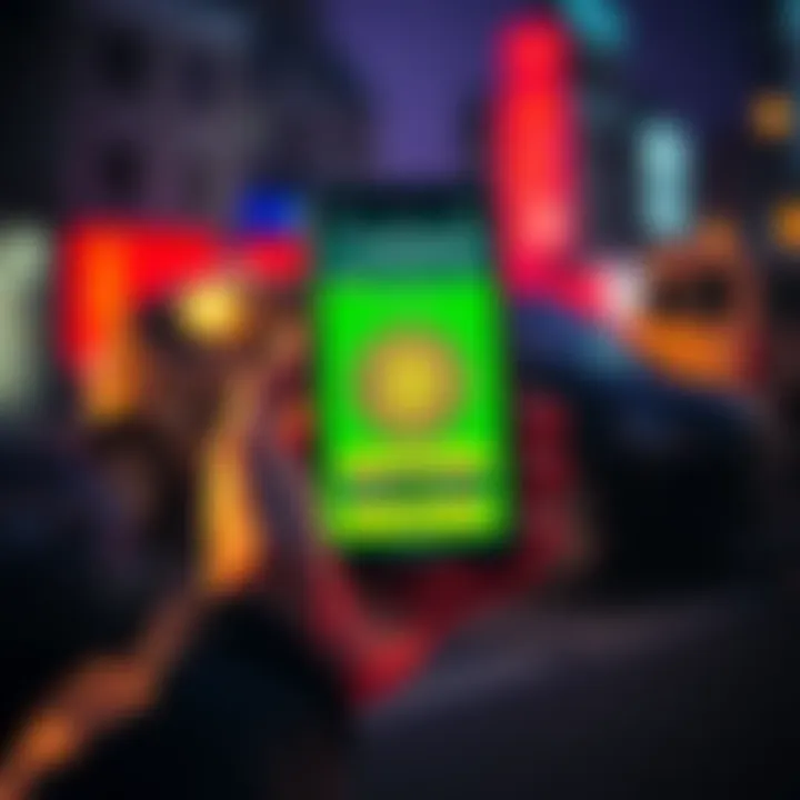 A person holding a smartphone showing Bitcoin purchase on Robinhood application for $500 investment.