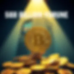 Illustration showing Bitcoin symbols under a shadow of a supercomputer, representing the threat of quantum computing to cryptocurrency security.