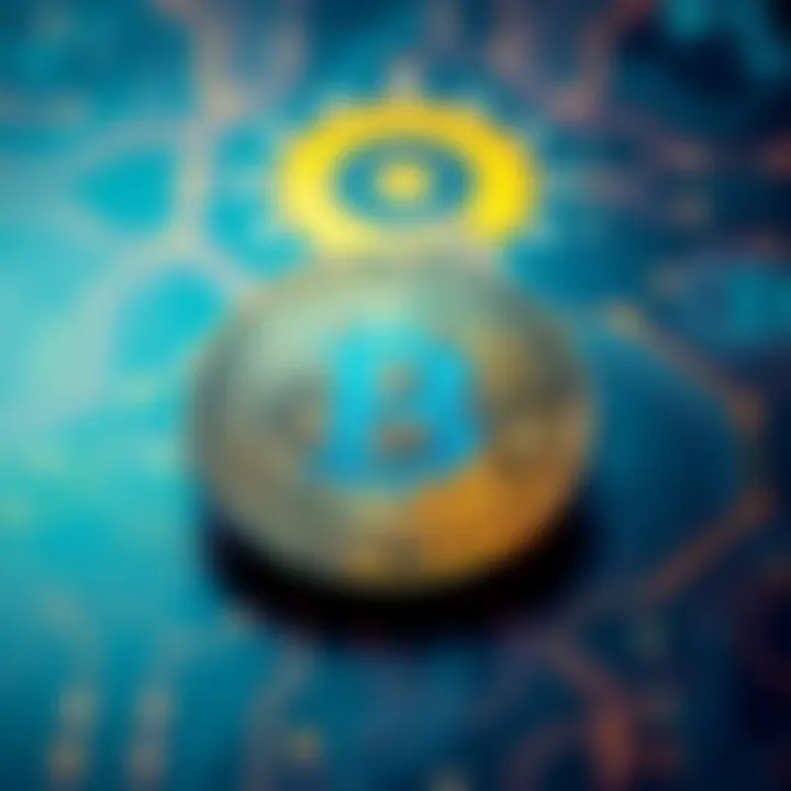 A visual representation of Bitcoin facing a quantum computing threat, with Bitcoin symbols and quantum circuit patterns in the background.