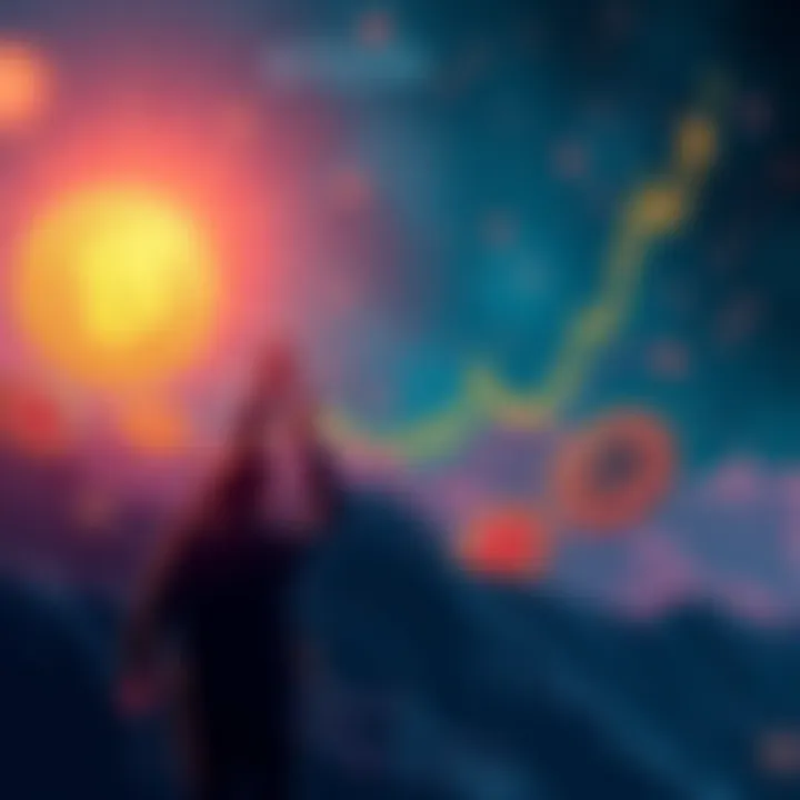 Graph showing Bitcoin price rising towards one million dollars with traders celebrating profits