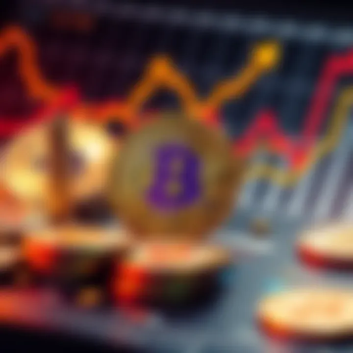 A graphic showing Bitcoin coins and a supply chart indicating high demand and low supply.