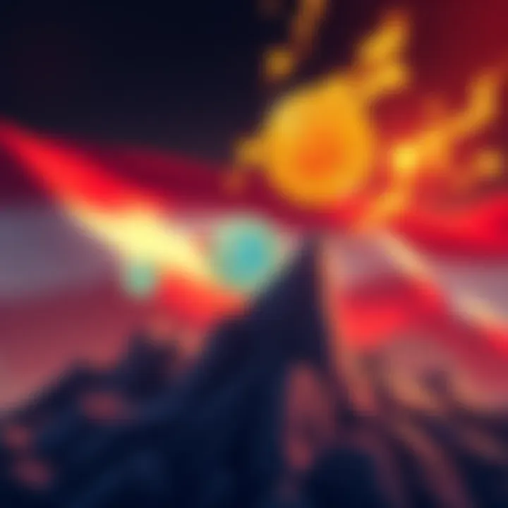 Bitcoin Surge Amid Iran Crisis An illustration showing Bitcoin symbols rising with a backdrop of Iran's flag, representing increased interest in cryptocurrencies as a safe haven during geopolitical tensions.