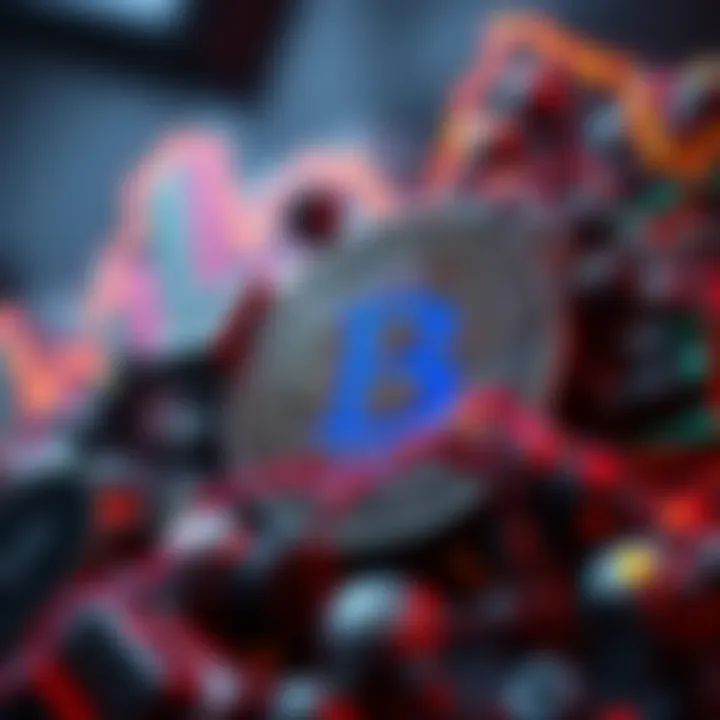 A digital representation of Bitcoin hitting $65,000 amid market activity and options expiration.