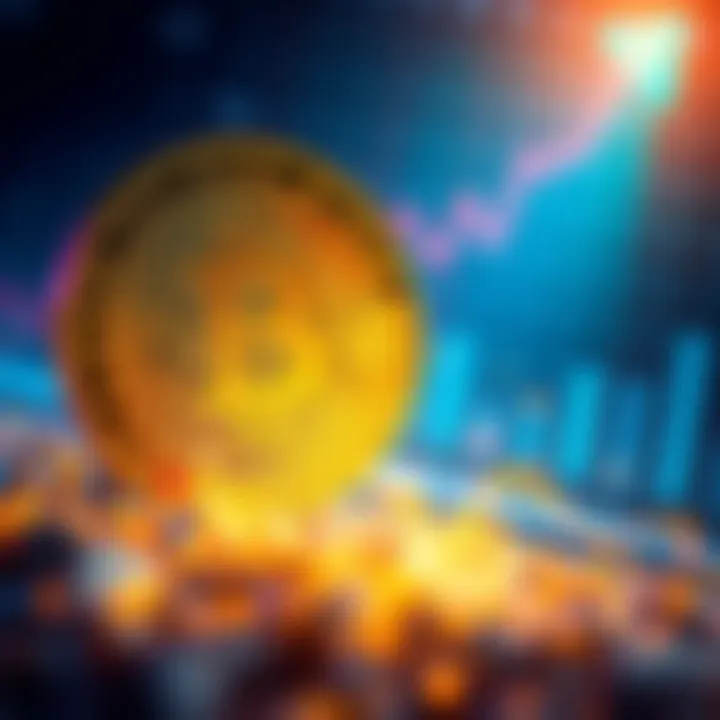Bitcoin surges to new high A digital representation of Bitcoin reaching $80,000, with a graph showing upward trends in the background.