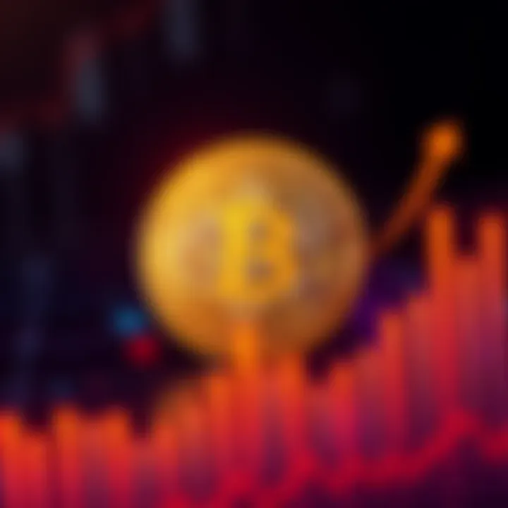 A graphic showing the Bitcoin symbol alongside a rising financial chart, representing its potential growth and future use.