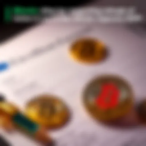 A graphic showing Bitcoin coins next to tax forms, symbolizing new reporting requirements for Bitcoin holders in the UK starting January 2026.