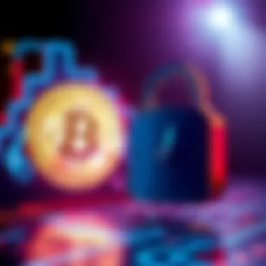 A digital illustration showing a Bitcoin symbol with a lock and clock, representing time-locking features for security.