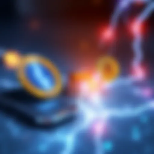 Converting Bitcoin to Lightning A graphic showing Bitcoin being transferred to a Lightning wallet, representing the process of conversion between the two networks.