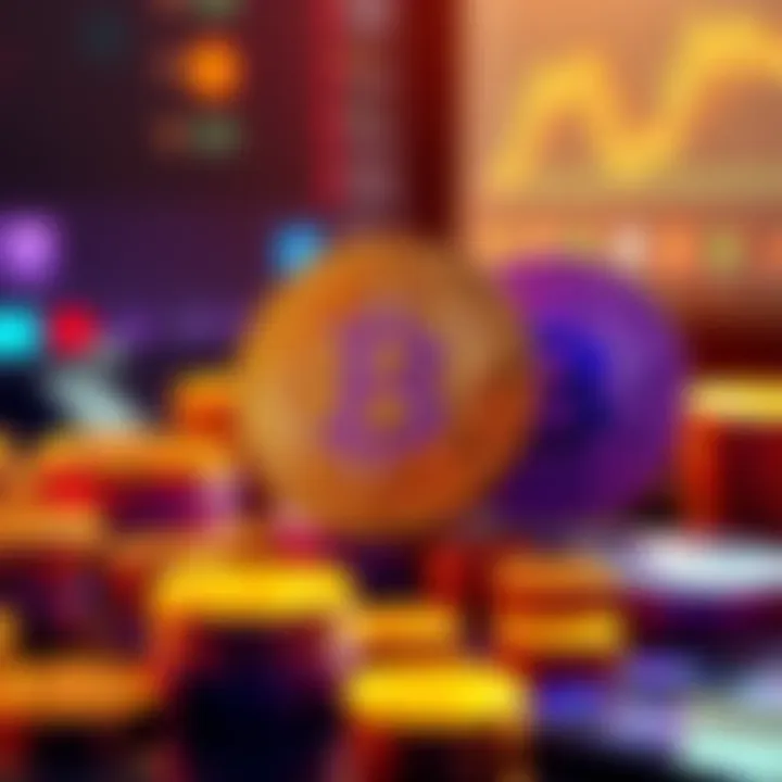 A graphic showing the exchange of Bitcoin for Solana coins using decentralized exchanges