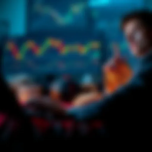 A person relaxing with a laptop, looking at Bitcoin charts with a thoughtful expression, symbolizing a break from trading.