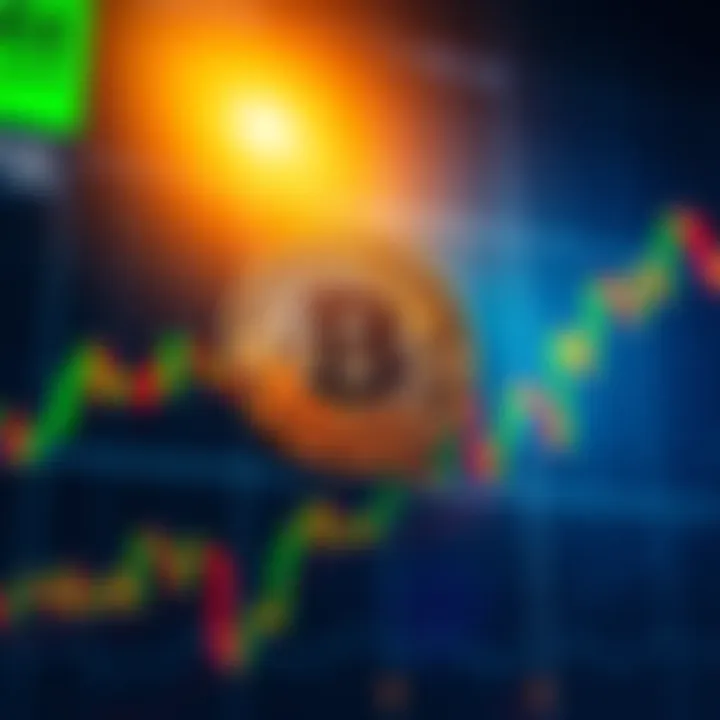 A financial chart showing Bitcoin price trends with bullish and bearish indicators, highlighting current market conditions and investment opportunities.