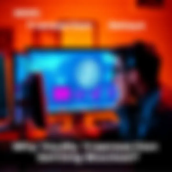 A blocked Bitcoin transaction graphic showing a frustrated person looking at a computer screen