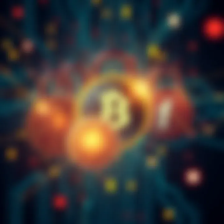 Bitcoin Trustlessness Concept Illustration showing Bitcoin symbols interconnected with locks, representing security without trust, with a digital background.