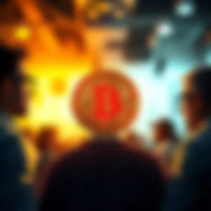 Bitcoin Understanding A group of people discussing Bitcoin concepts like mining and inflation.