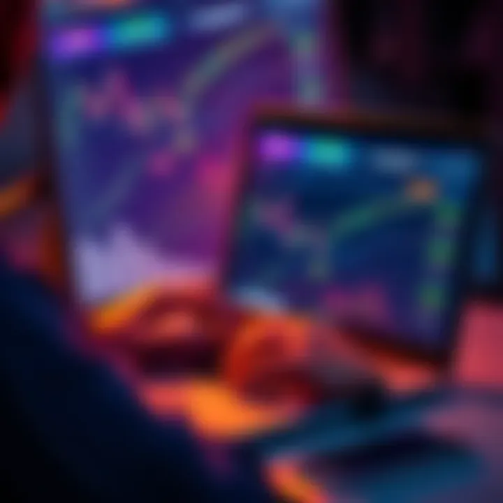 A person using a laptop to swap Bitcoin for USDT on a decentralized exchange interface