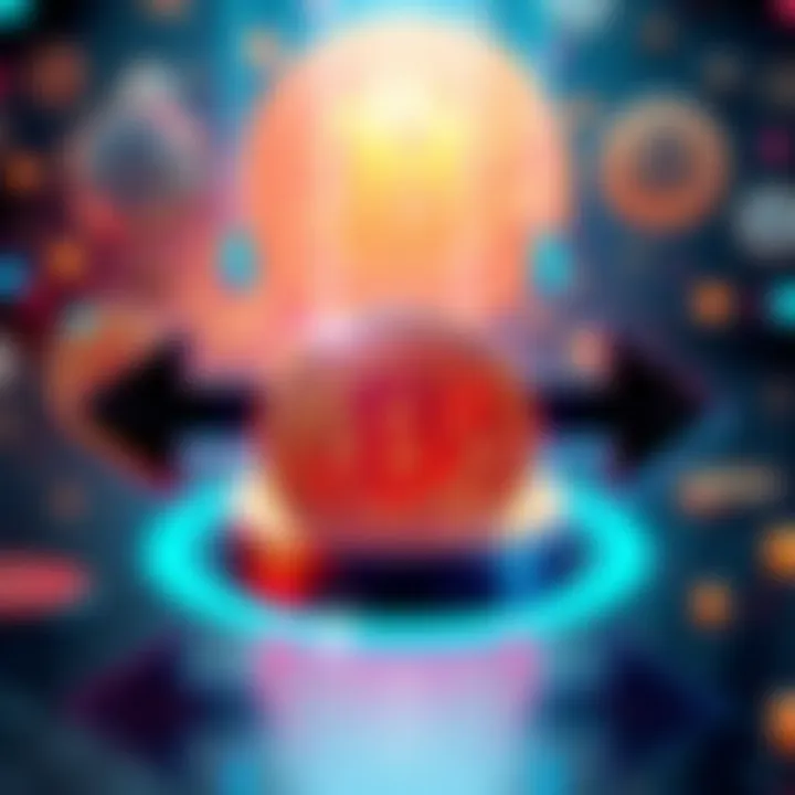 Bitcoin and USDT Exchange A graphic showing the exchange process of USDT to Bitcoin, with arrows indicating conversion and cryptocurrency symbols in the background.