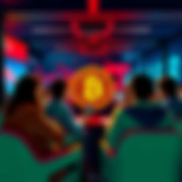 A group of people discussing Bitcoin scarcity and market value in a casual setting