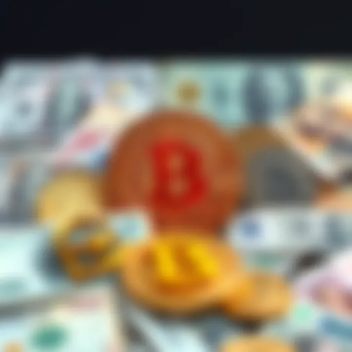 A visual comparison showing Bitcoin symbol alongside images of various failed fiat currencies, illustrating Bitcoin's value stability against historical currency failures.