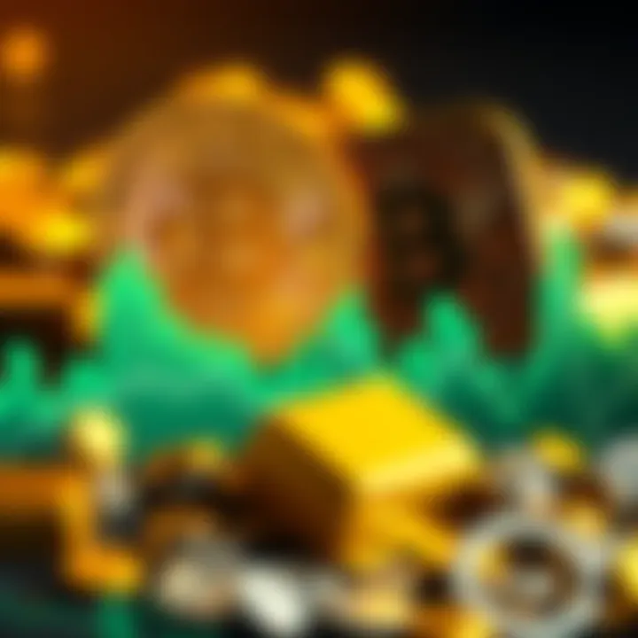 Bitcoin vs Gold A visual comparing Bitcoin and gold, highlighting Bitcoin's value against rising gold prices, with a graph showing trends for both assets.