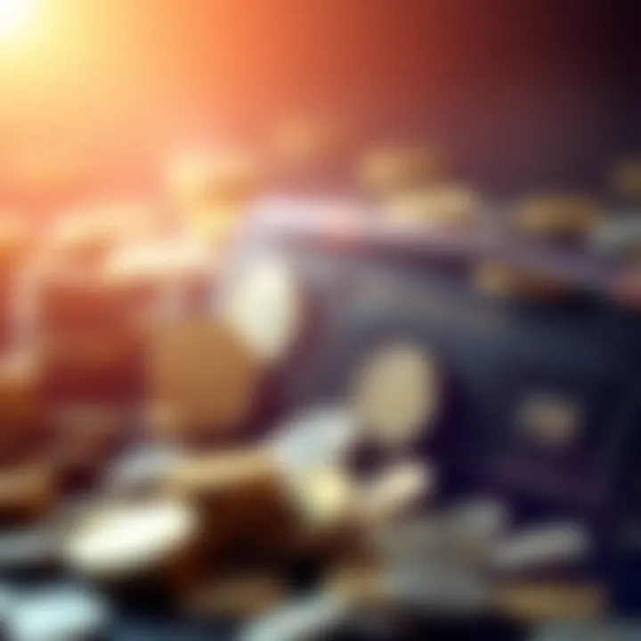 A visual representation of a digital wallet filled with Bitcoin coins, symbolizing ownership and investment in cryptocurrency.