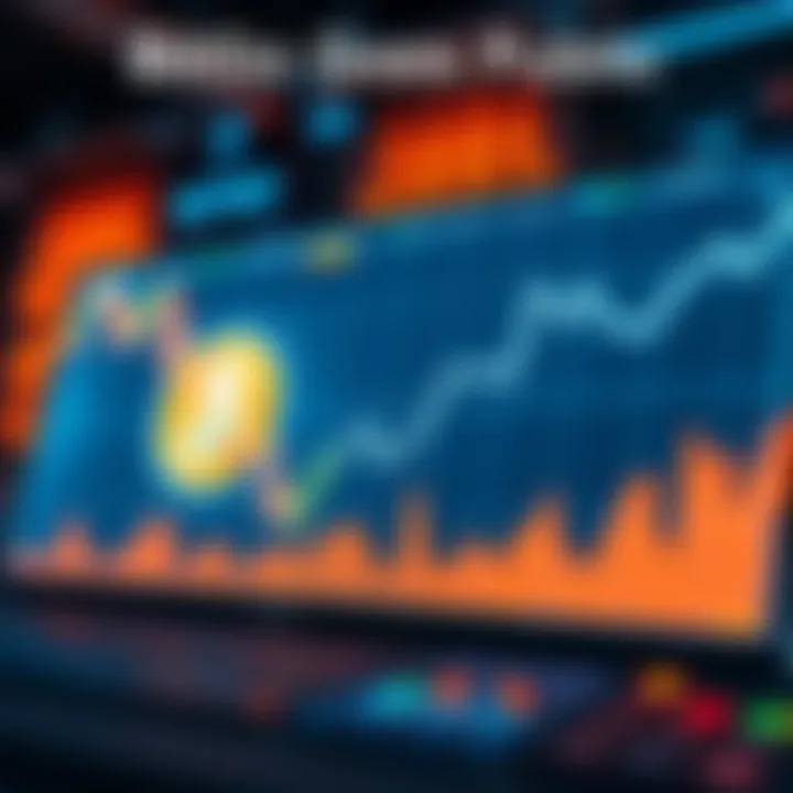 A representation of BitGo's IPO with a Bitcoin symbol and rising graph on a digital screen.