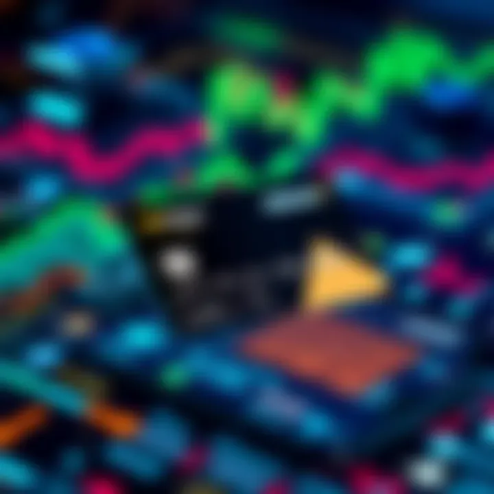 A close-up of a BitMart Card placed on a digital transaction interface, showing cryptocurrency icons and a smartphone.