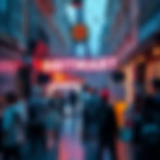 A lively gathering of builders, traders, and influencers celebrating BitMart's anniversary at Matchaï & Coffee in Paris, with banners and merchandise showcasing the event.