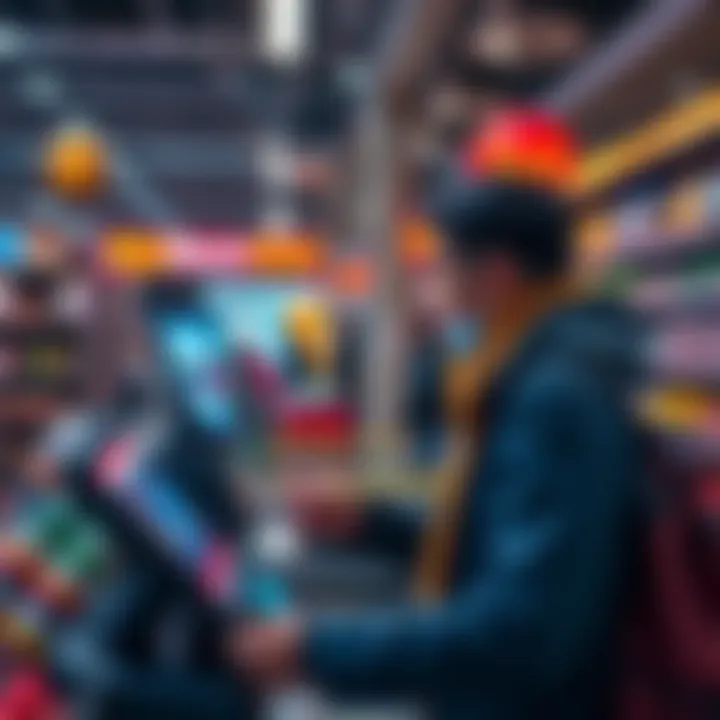 A person using the BitMart Card for a contactless payment at a store checkout