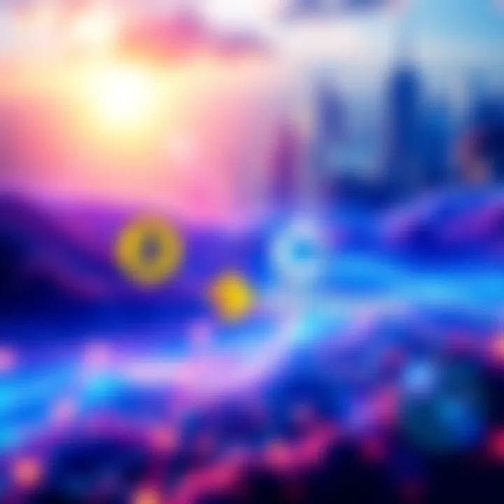 BitMart and RitiStream logos with a backdrop of a vibrant digital landscape representing cryptocurrency innovation