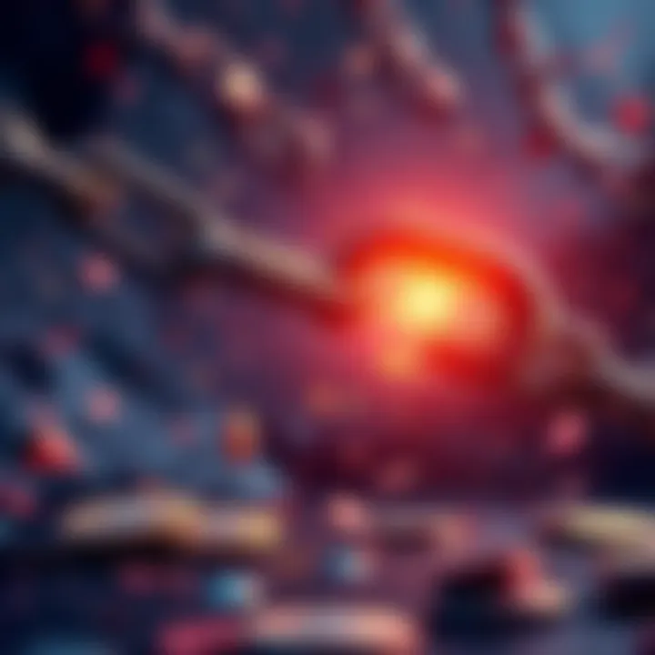 Visual representation of the closure of Blast, an Ethereum Layer 2 network, symbolizing a downturn in the crypto world with a broken chain link and falling coins.