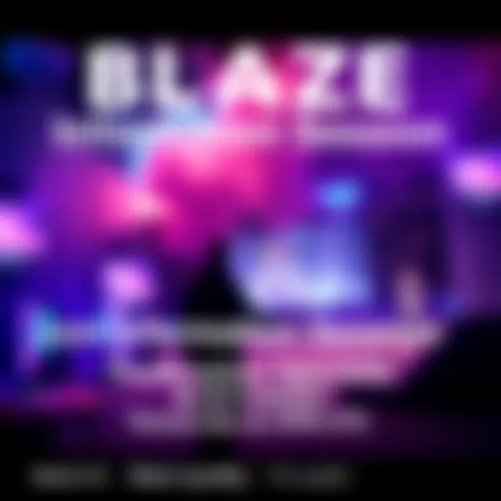 Graphic showing details for the BLAZE information session with date and time